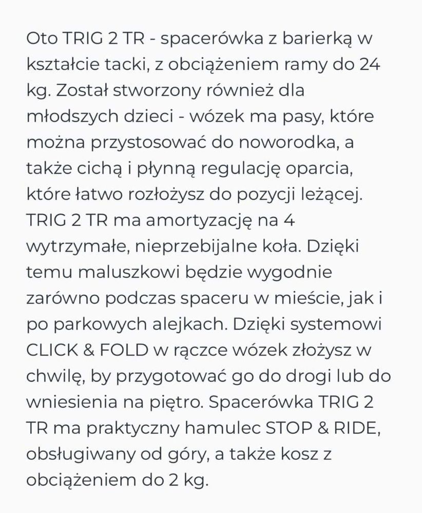 Wózek spacerowy TRIG 2 TR Kinderkraft