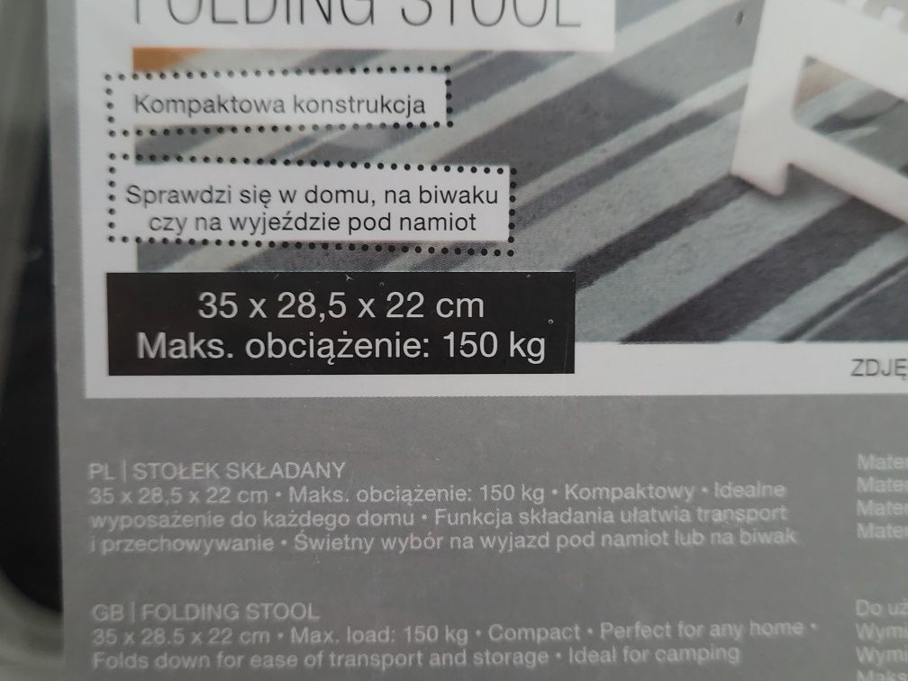 Stołek  nowy 150 kg