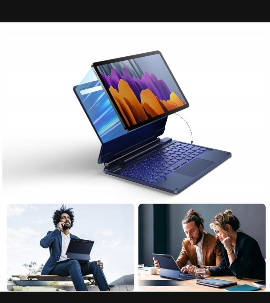 Dexnor Etui Magnetyczne z klawiaturą touchpad do Galaxy Tab S9 / S9 FE