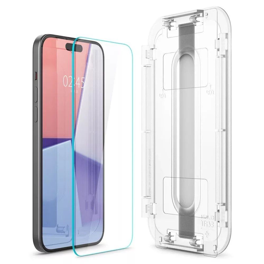 Szkło hartowane Spigen Glas.tR "EZ Fit" do iPhone 15 Clear