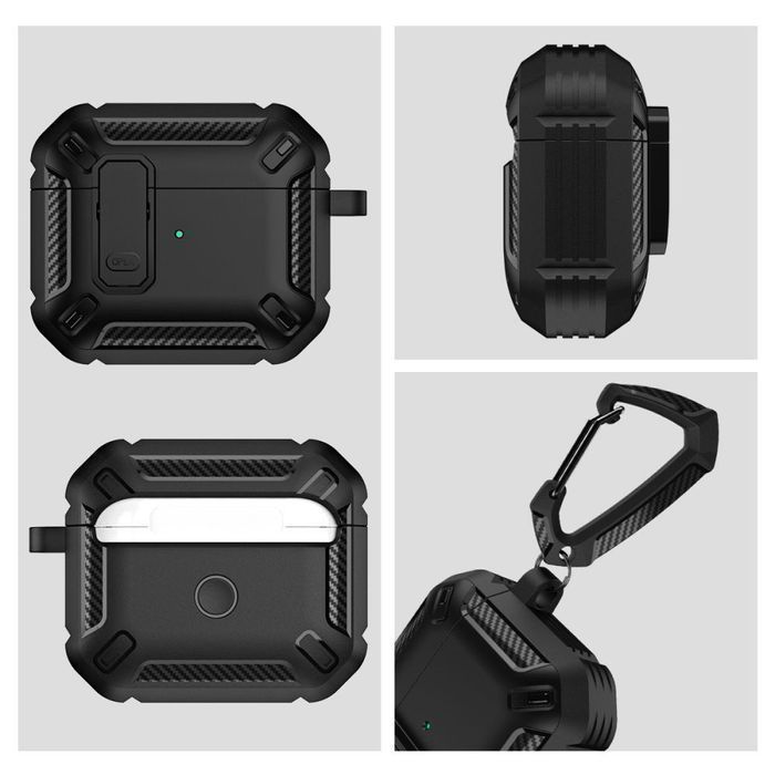 Tech-Protect X-Carbo Apple Airpods Pro 1 / 2 Black