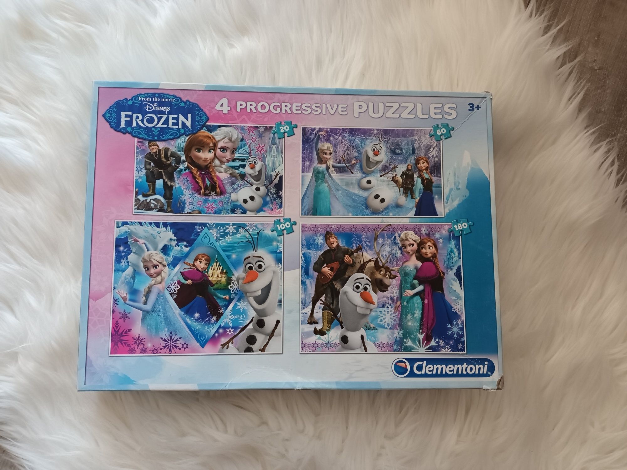 Clementoni puzzle frozen kraina lodu 4 obrazki od 3 latek