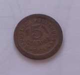 Moeda República portuguesa 5 centavos de 1924