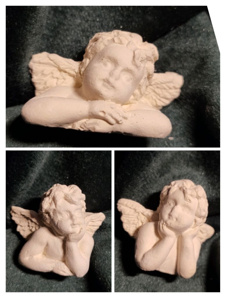 3 mini figurki aniołów