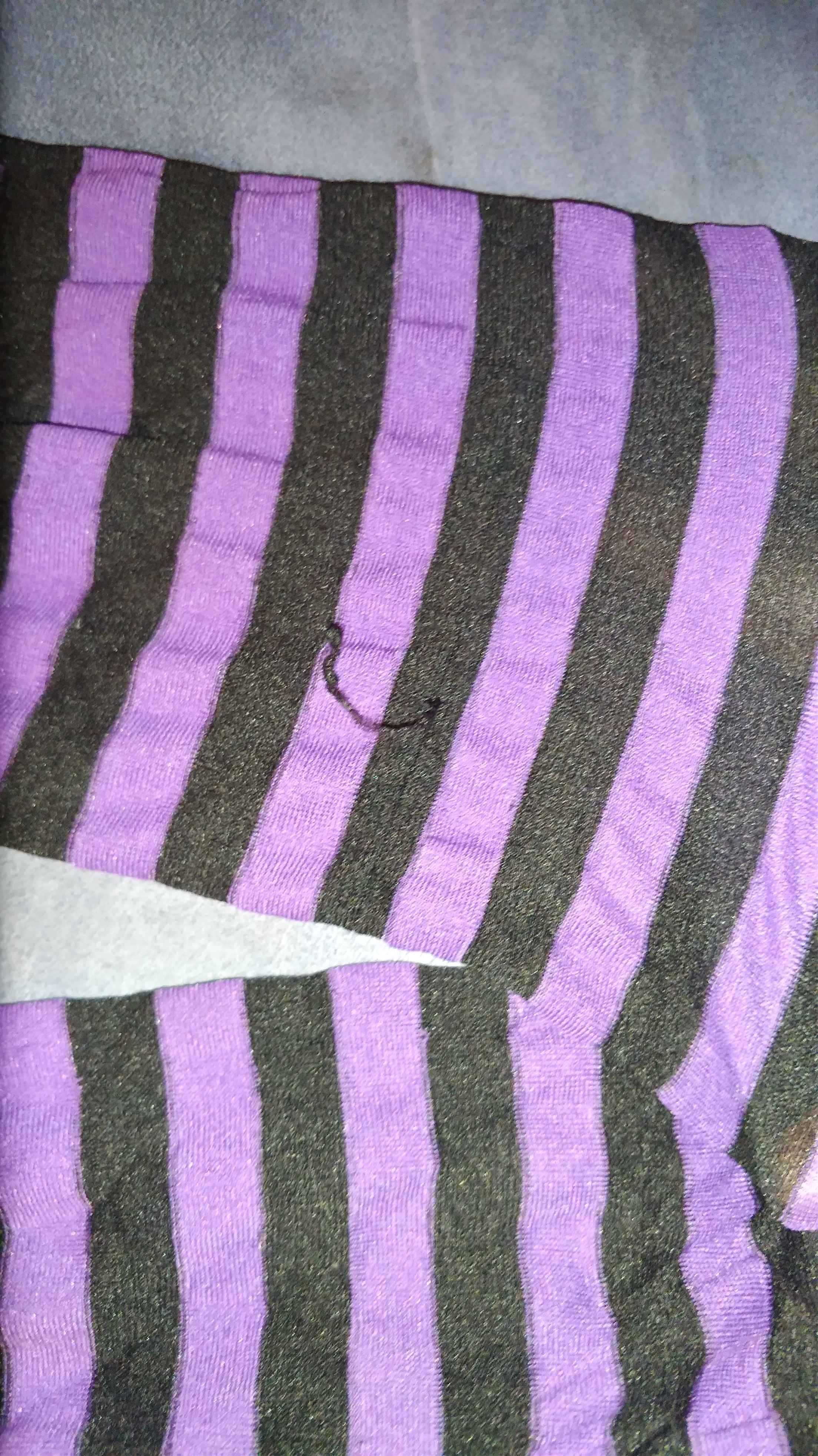 Fioletowo czarne legginso rajstopy w paski halloween dziecięce