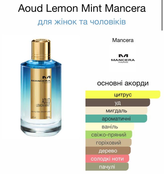 Aoud Lemon Mint Mancera 120 мл