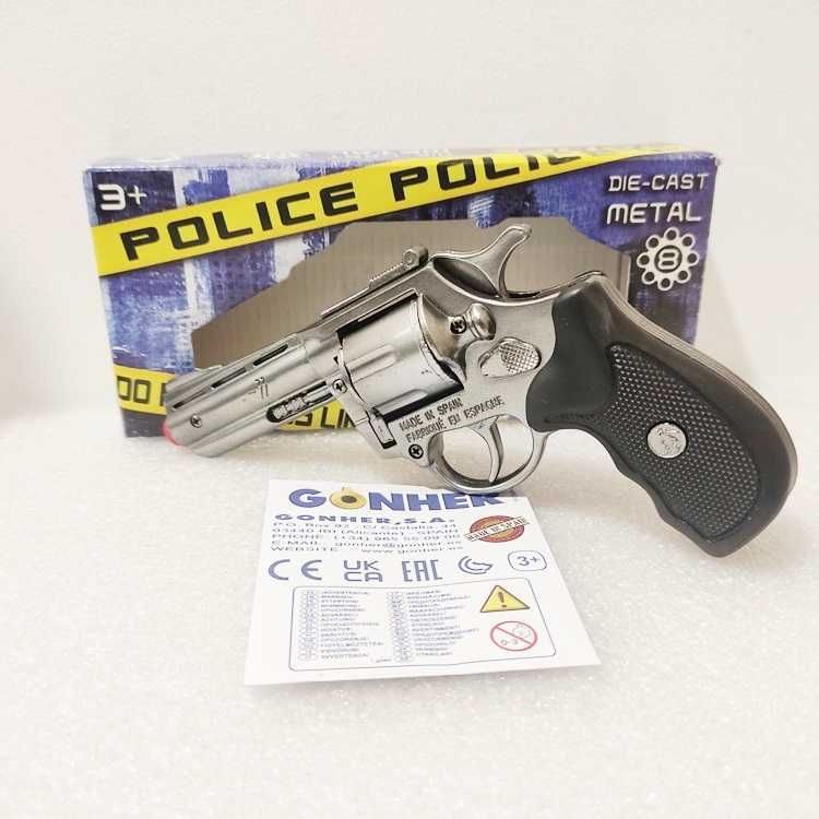 Pistola de policia metal de fulminantes 8 tiros
