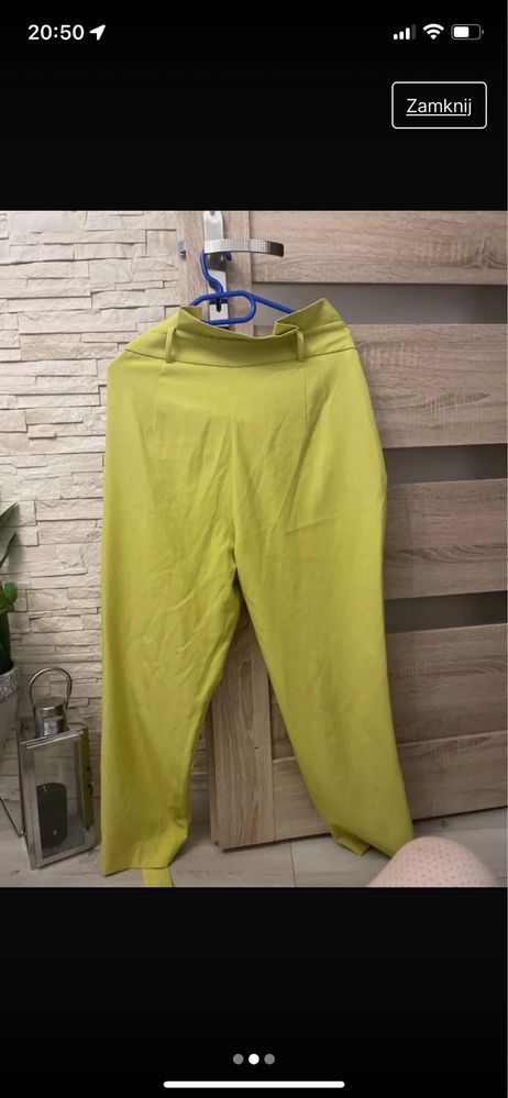 Limonkowe spodnie firmy Reservet L/Xl
