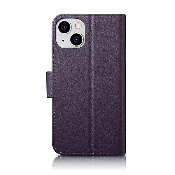 iCarer Wallet Case 2in1 etui iPhone 14 skórzany pokrowiec z klapką Ant