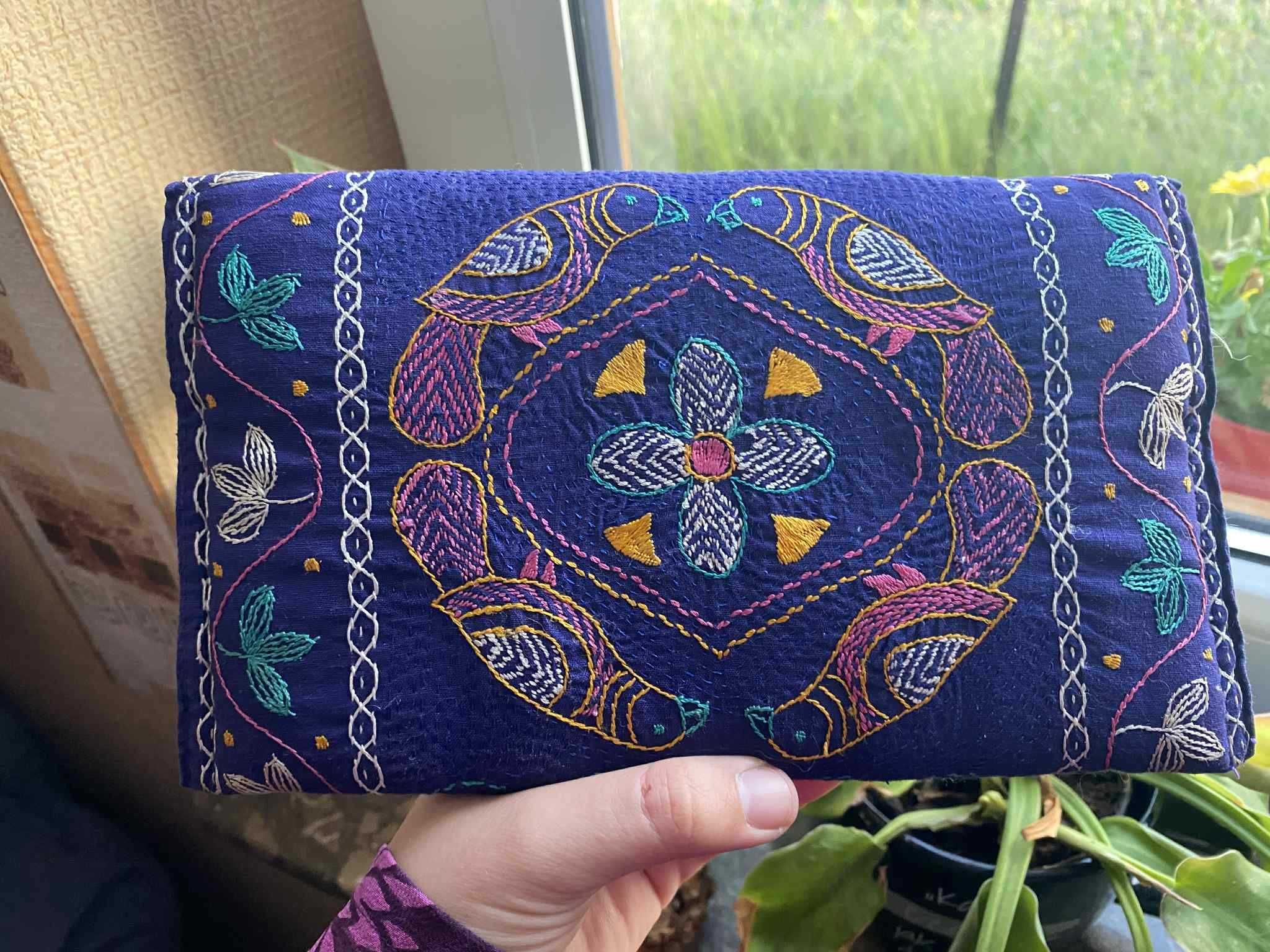 wyszywana haftowana kosmetyczna kwiaty handmade