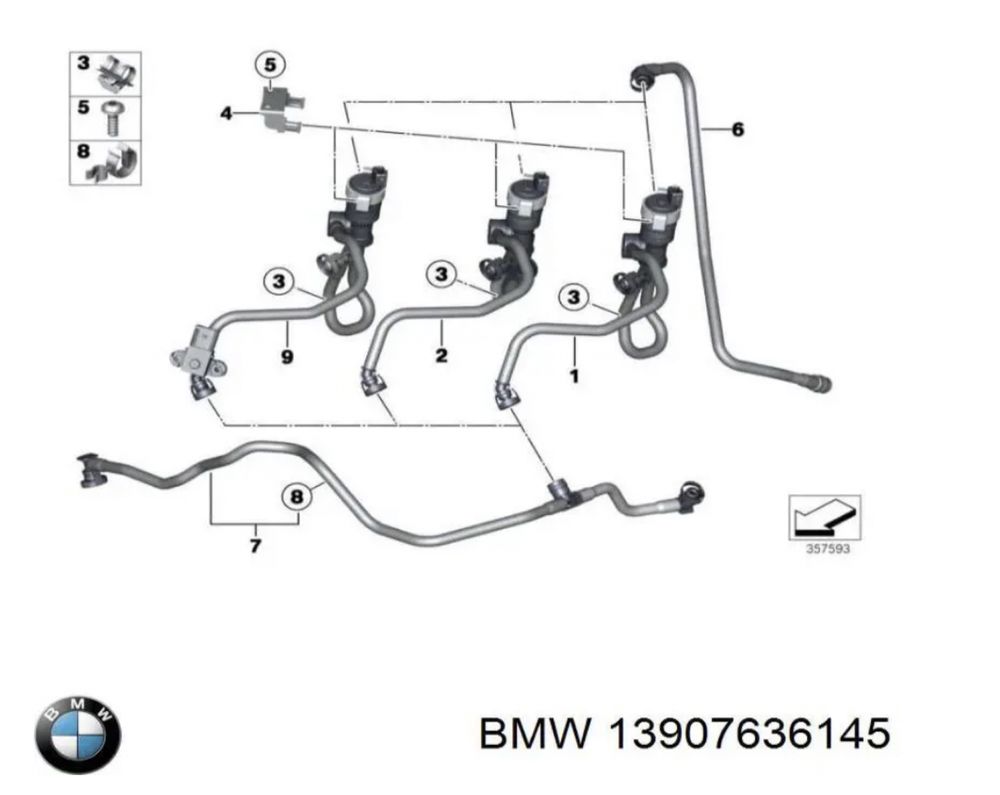 Клапан вентиляции бака BMW F30 F32 на двигатель N20 N26