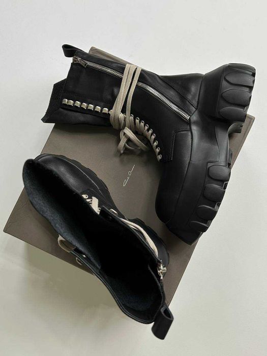 Rick Owens Dr. Martens Mega lace Tractor boots черевики чорні ботинки