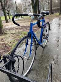 Rower miejski - lekka rama, niebieski, z blokadą