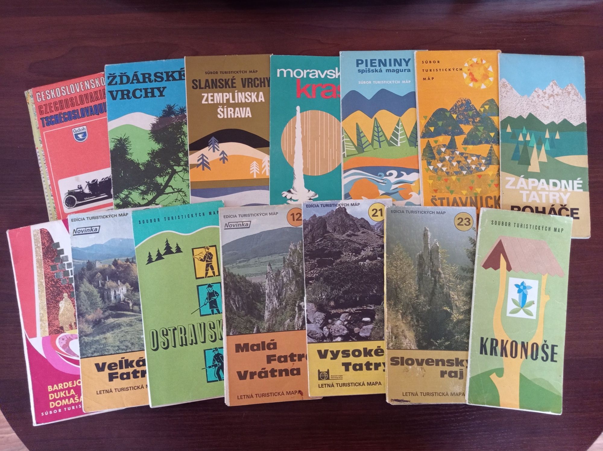 Zestaw czeskich i słowackich map turystycznych