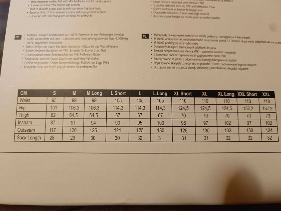 Spodniobuty wodery Scierra X-Stretch Wait Waders rozmiar xl + GRATIS