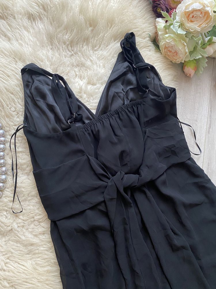 Длинное черное платье сарафан для беременной pietro brunelli