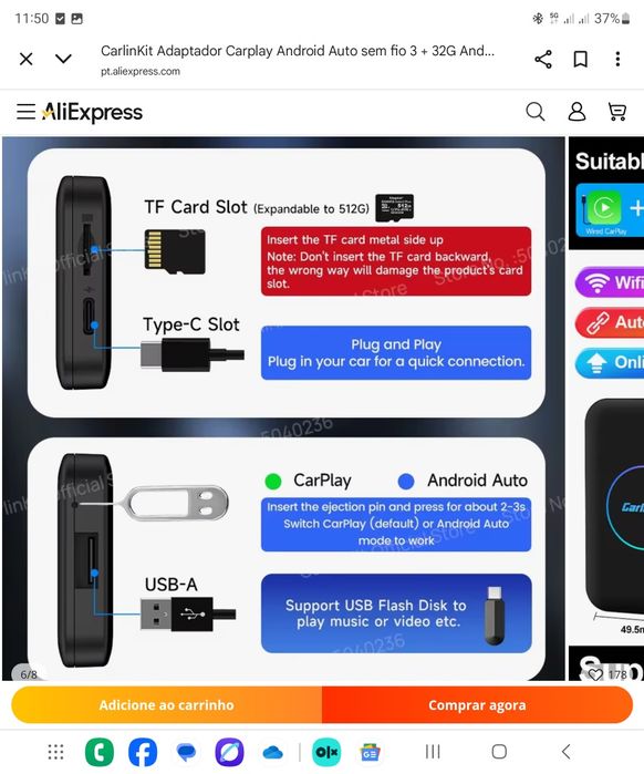 Carplay/ Carlink novos
