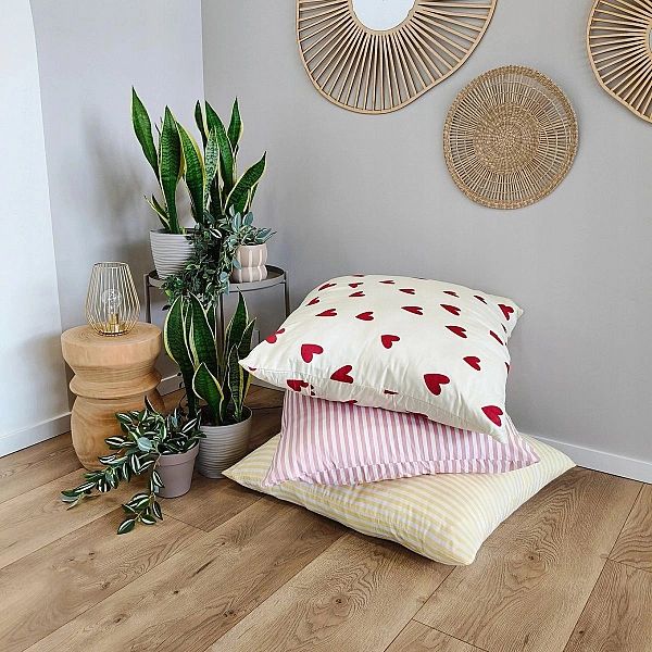 POSZEWKA 70x80 na poduszkę DEKORACYJNA pościelowa Eusebia Home w serca