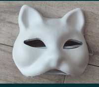 Біла маска киці котика для квадробики