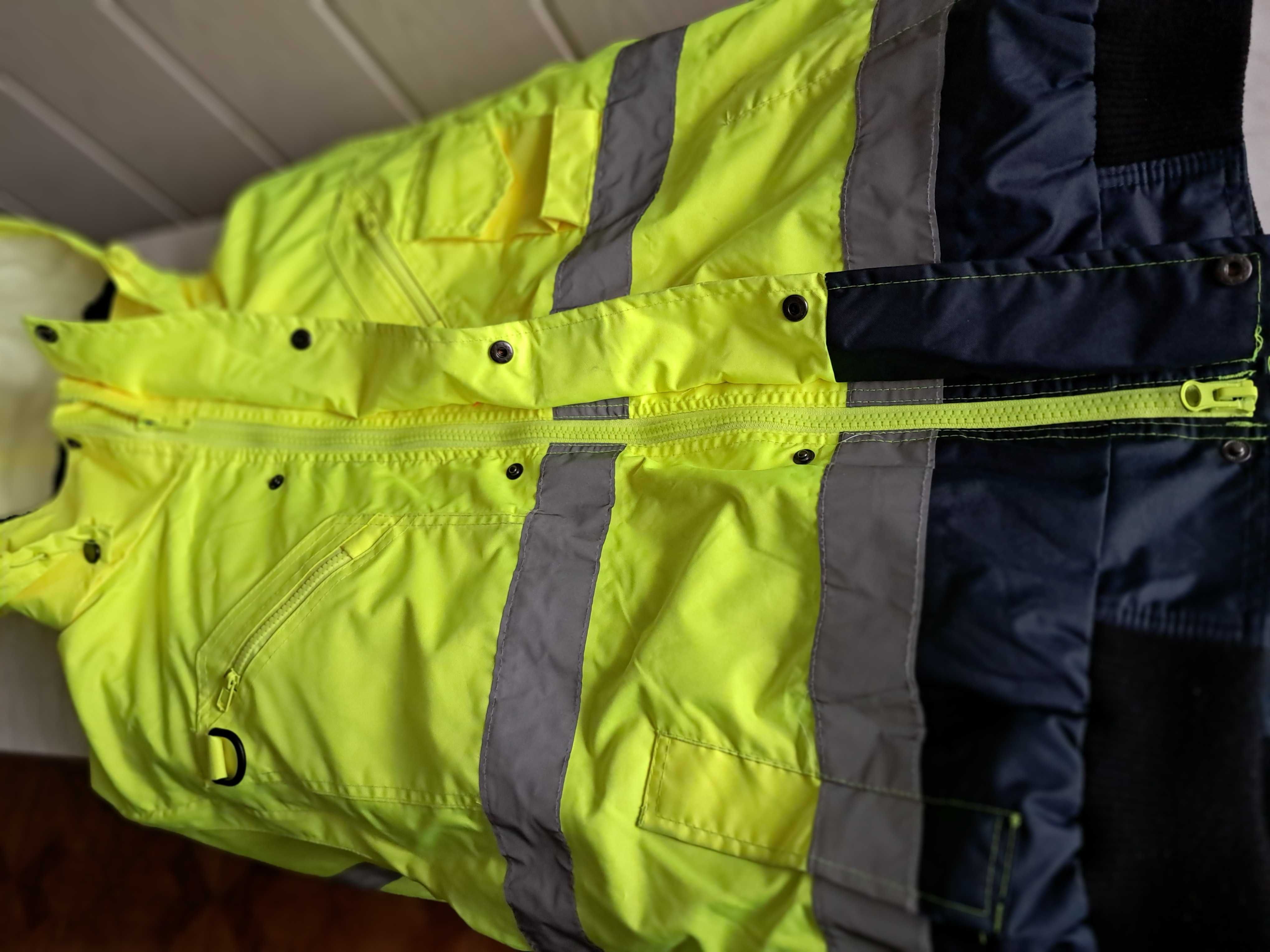 Kurtka męska odblaskowa 3w1 - odpinane rękawy i podpinka XL/2XL