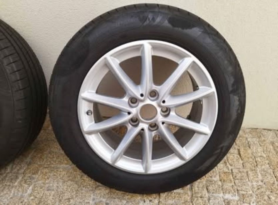 Jantes originais BMW 16" e pneus praticamente novos + sensores pressão