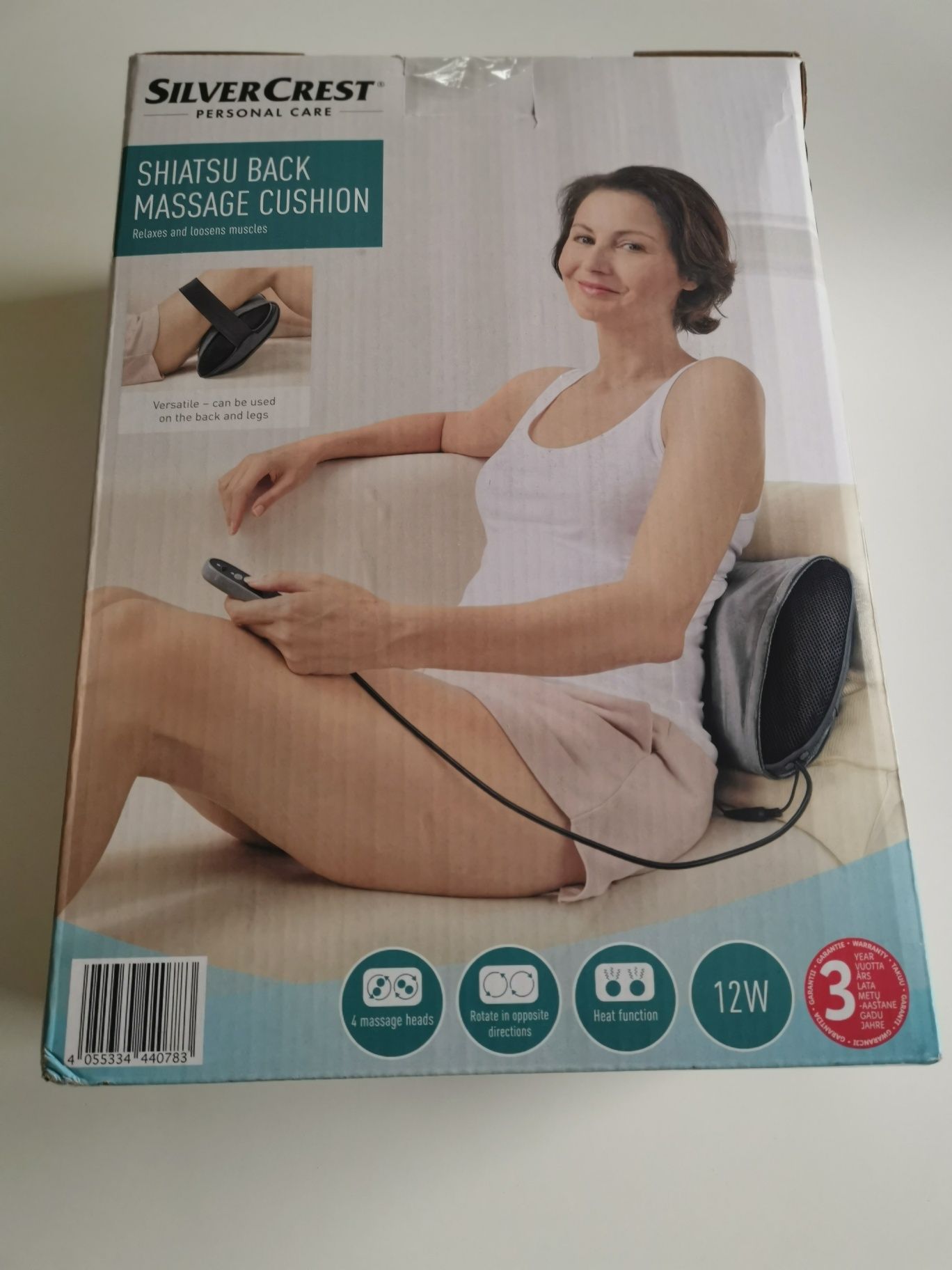 Shiatsu Back Massage Cushion Silver Crest