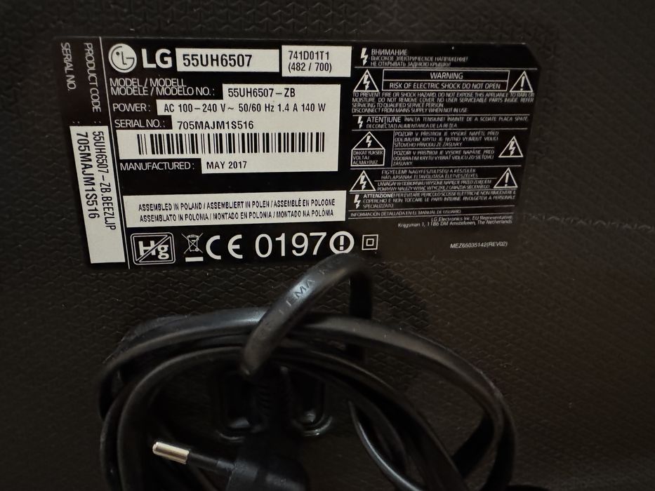 Telewizor smart TV LG led 55 cali 4K UHD Kielce tanio 55UH6507