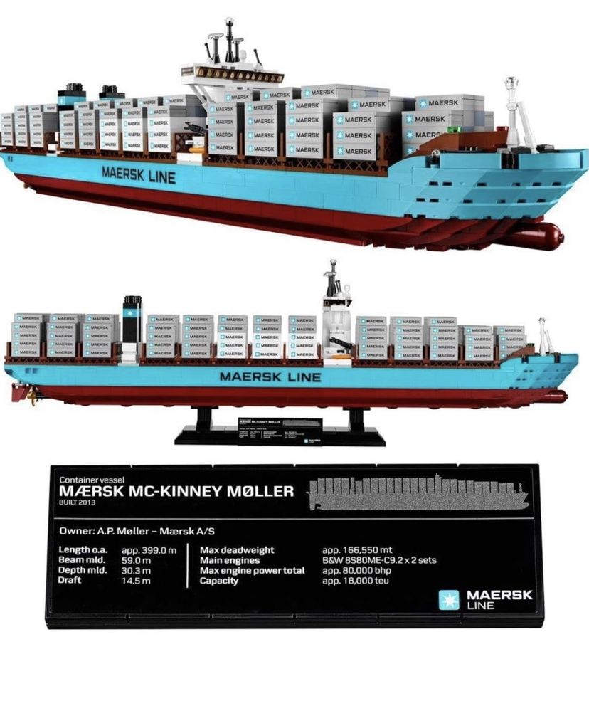 LEGO Creator Expert 10241 Kontenerowiec Maersk NOWY