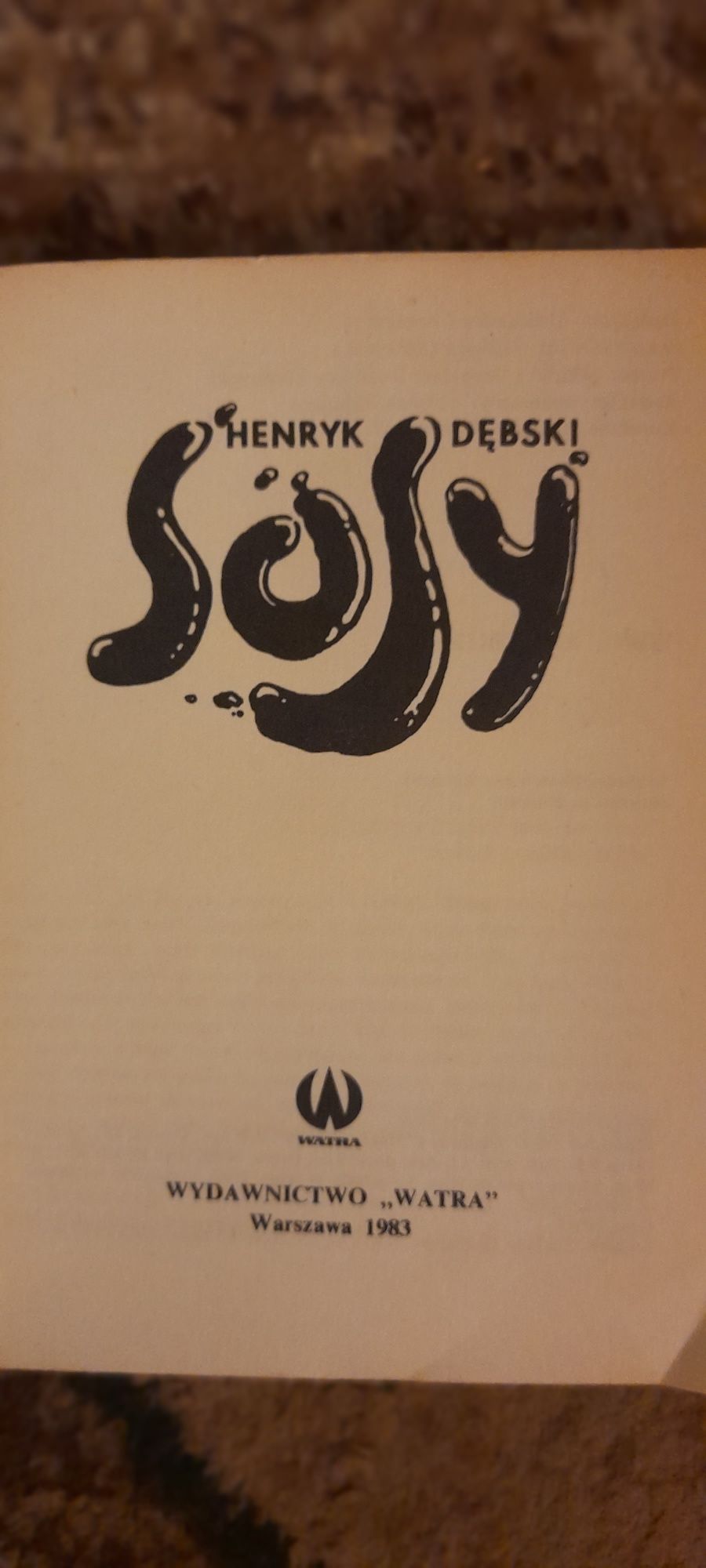 Sosy - Henryk Dębski wyd I 1983