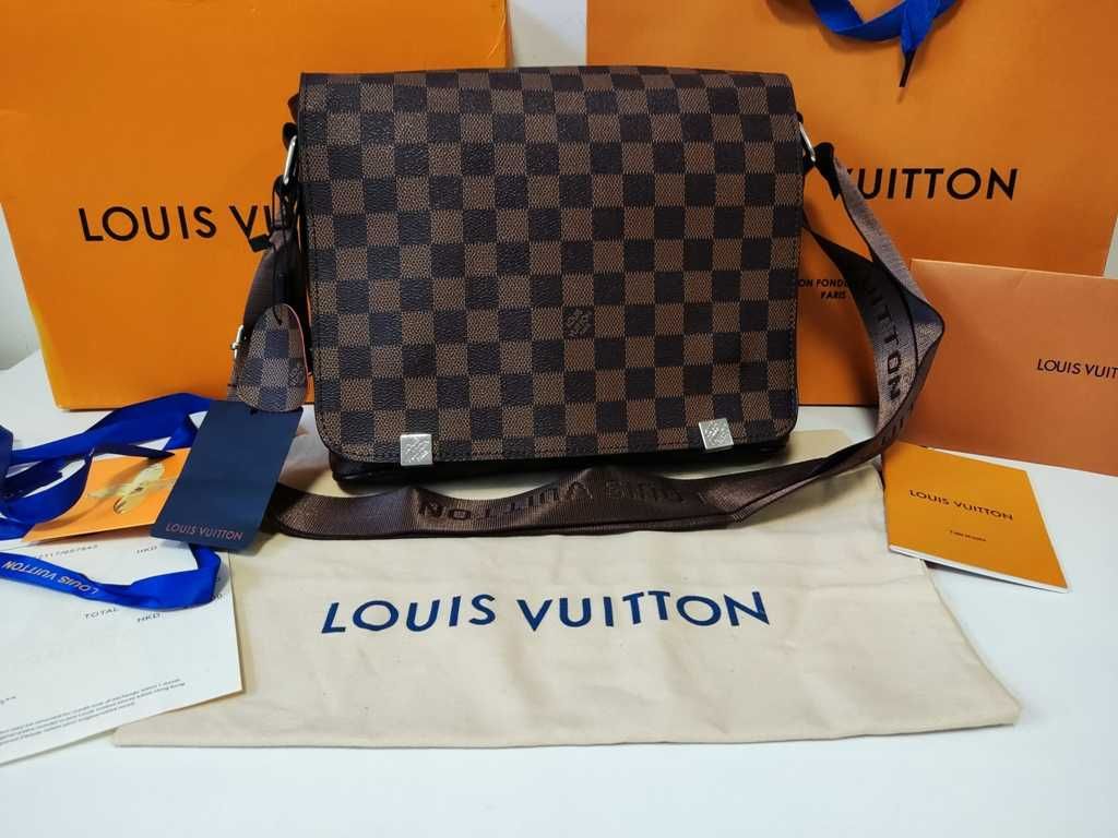 LOUIS VUITTON męska torba Listonoszka, skóra, Francja 044-3