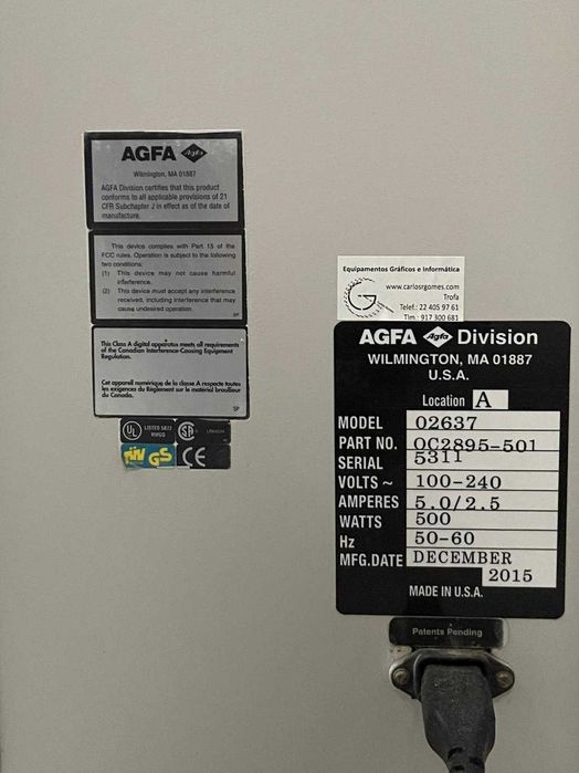 Filmadora de Fotolitos AGFA