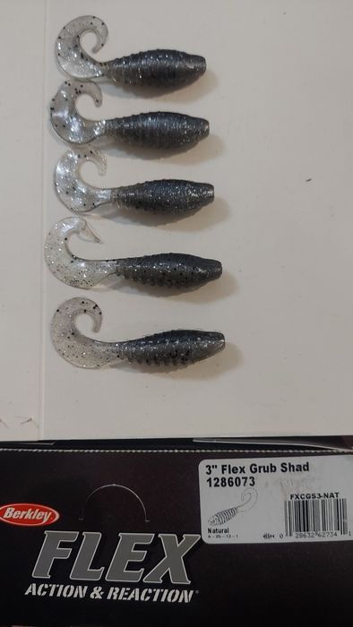 Przynęta Berkley Flex Grub Shad 3" 7,5 cm  -  15 sztuk