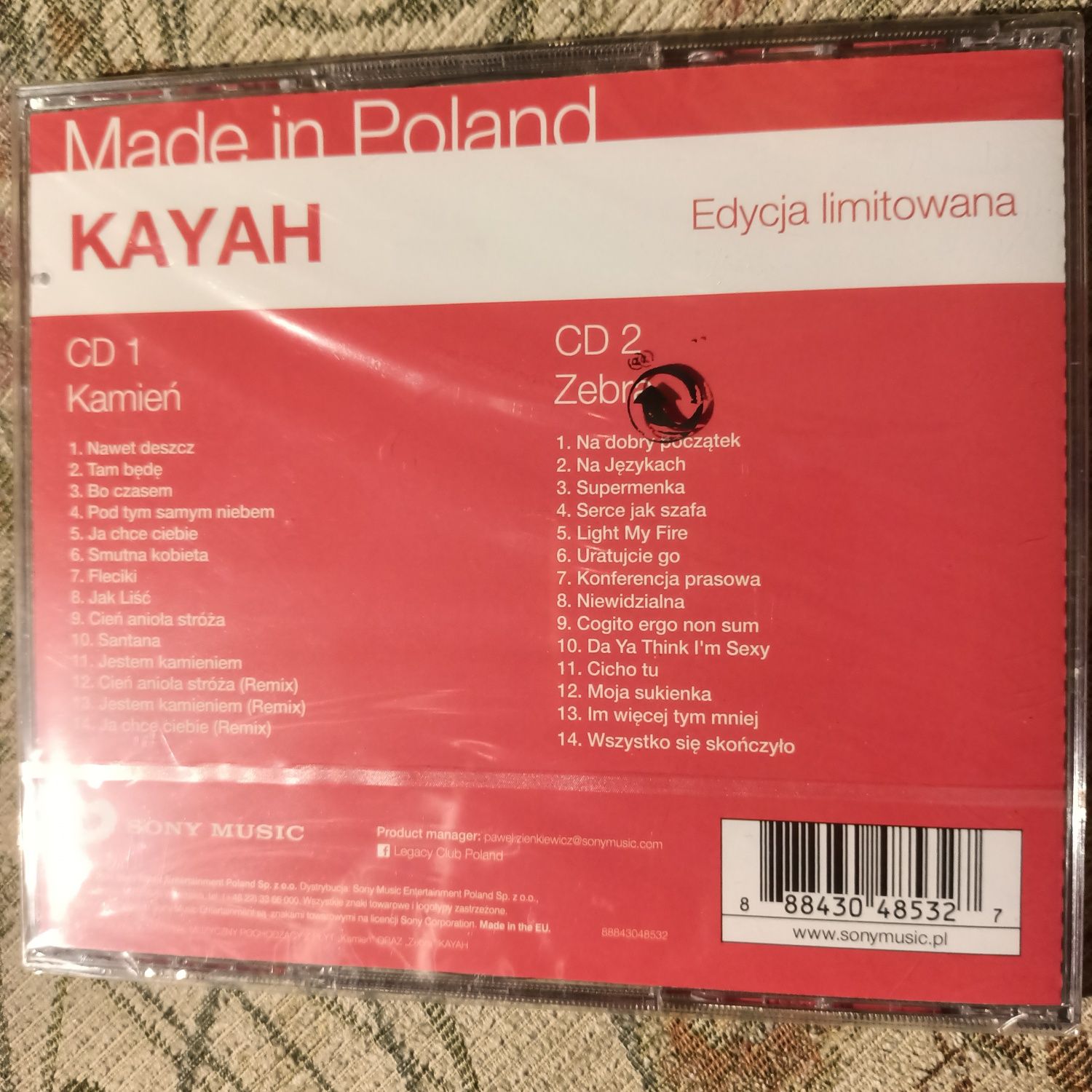 Taniej o 2zł 2CD Kayah - Kamień, Zebra Nowe Folia Jewel Case uszkodzon