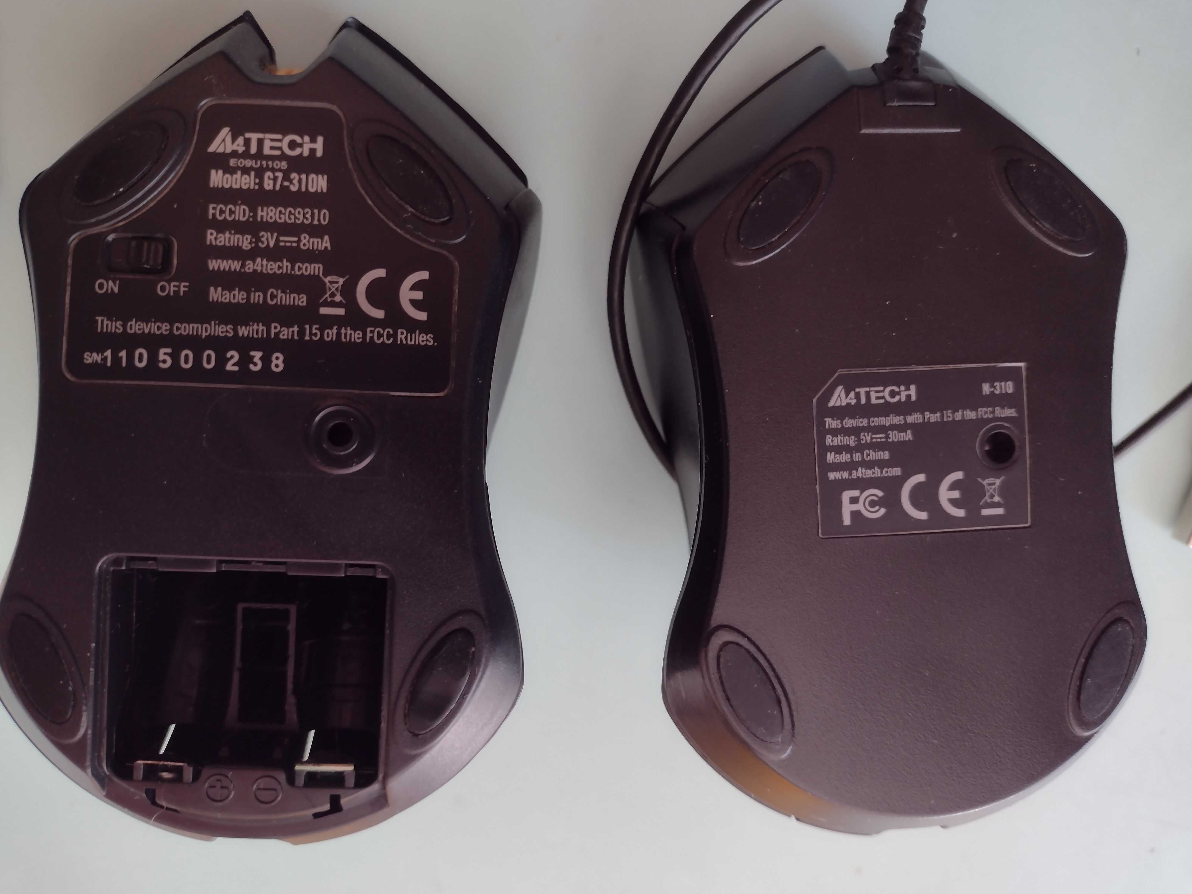 Мышь A4TECH G7-310 N-1 (беспроводная) и N-310 (проводная)