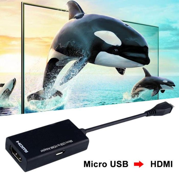 Micro usb para hdmi 1080 p hd cabo de vídeo de áudio para hdtv