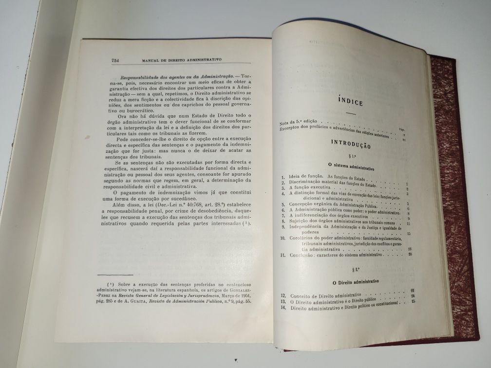 Manuais de Direito Administrativo, do professor Marcelo Caetano (1960)