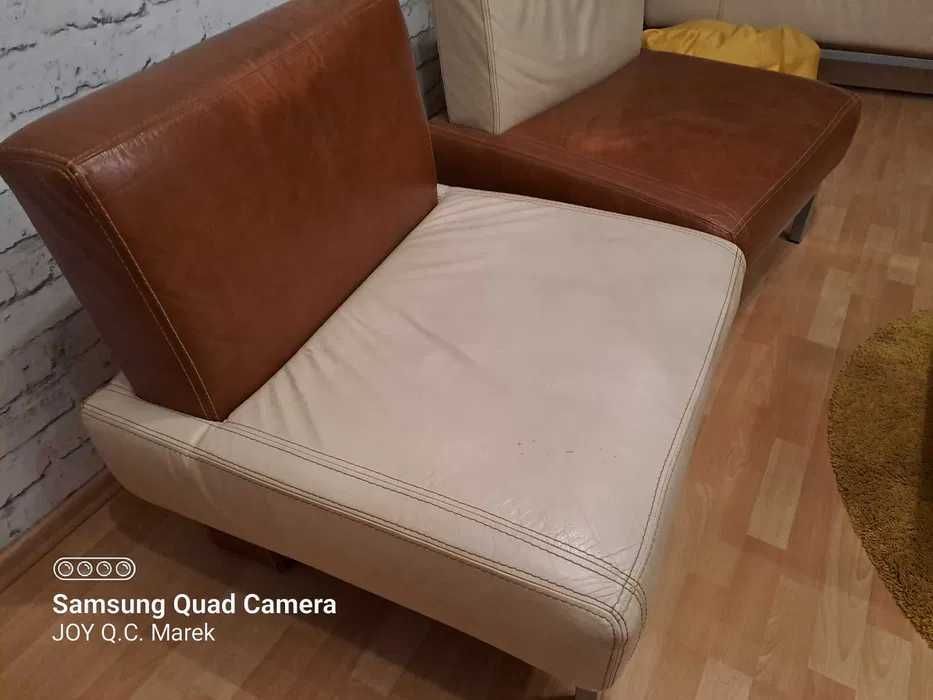 Fotele wypoczynkowe do salonu skórzane firmy Yano.