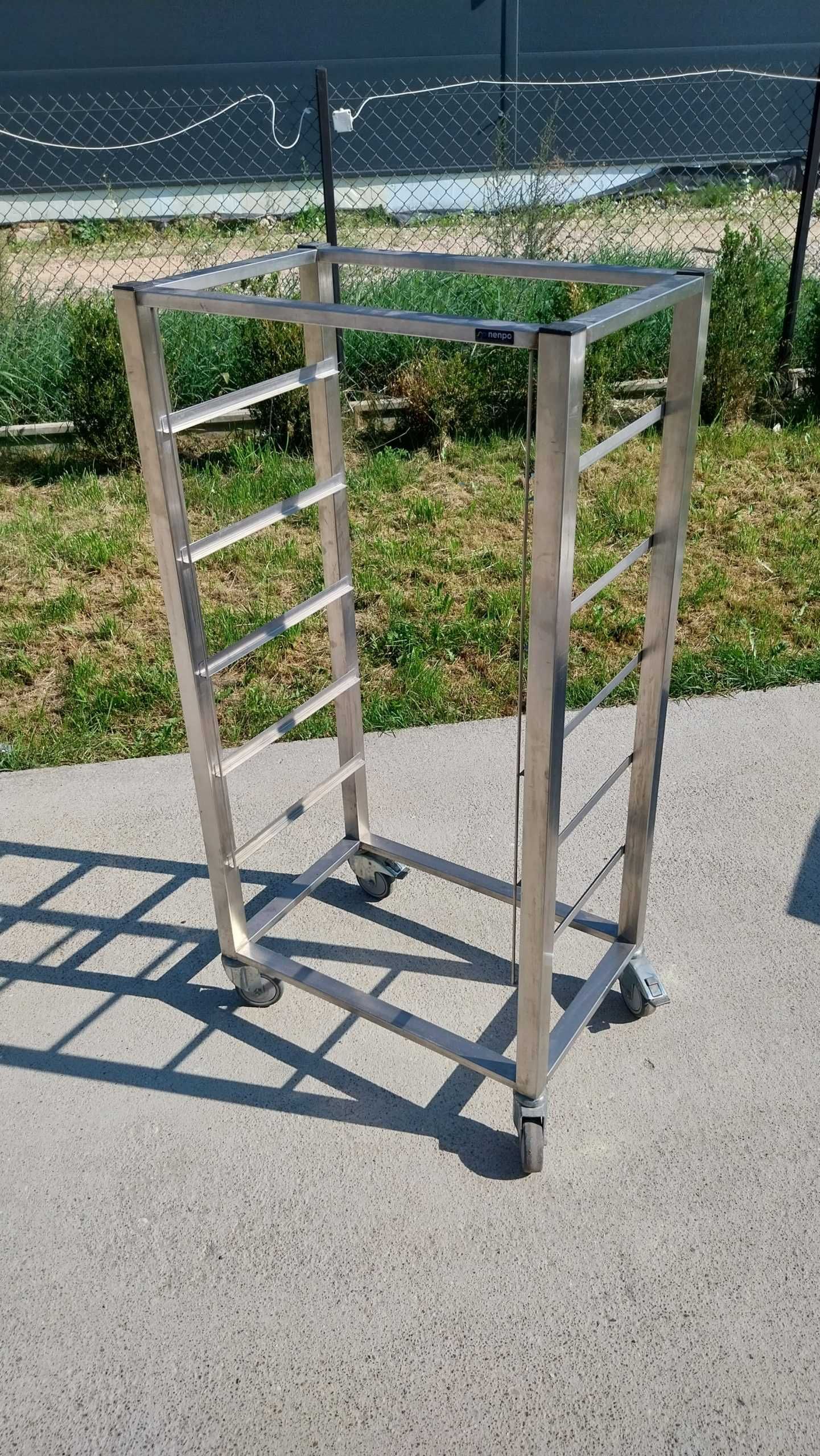 Wózek cukierniczy transportowy niski 600x400 mm | 5 prowadnic