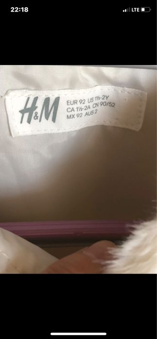 H&M 98 104 Cudna nowa futrzana kamizelka,super wzór