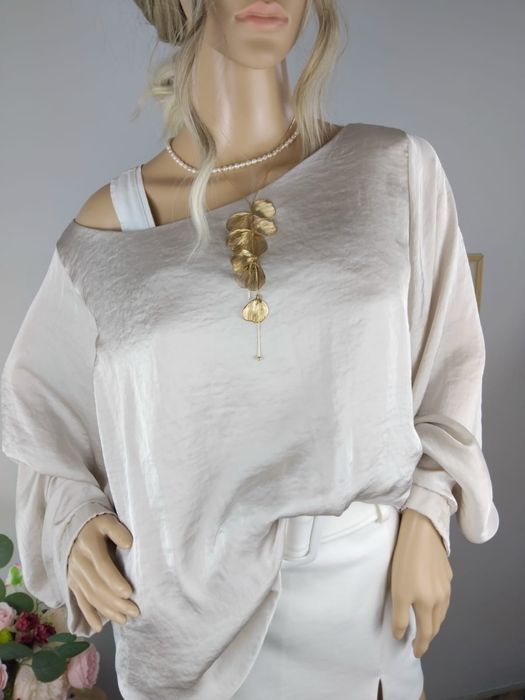 Wiskozowa koszula bluzka oversize jedwabna lejąca 100% wiskoza silk