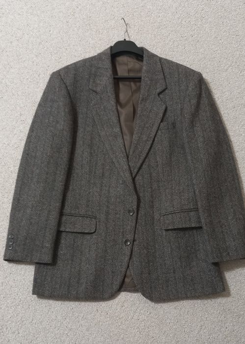 Вінтажний, оригінальний твідовий жакет- пальто