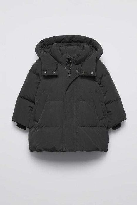 Дитячий теплий пуховик Zara дитяча зимова куртка подовжена зара 116 см