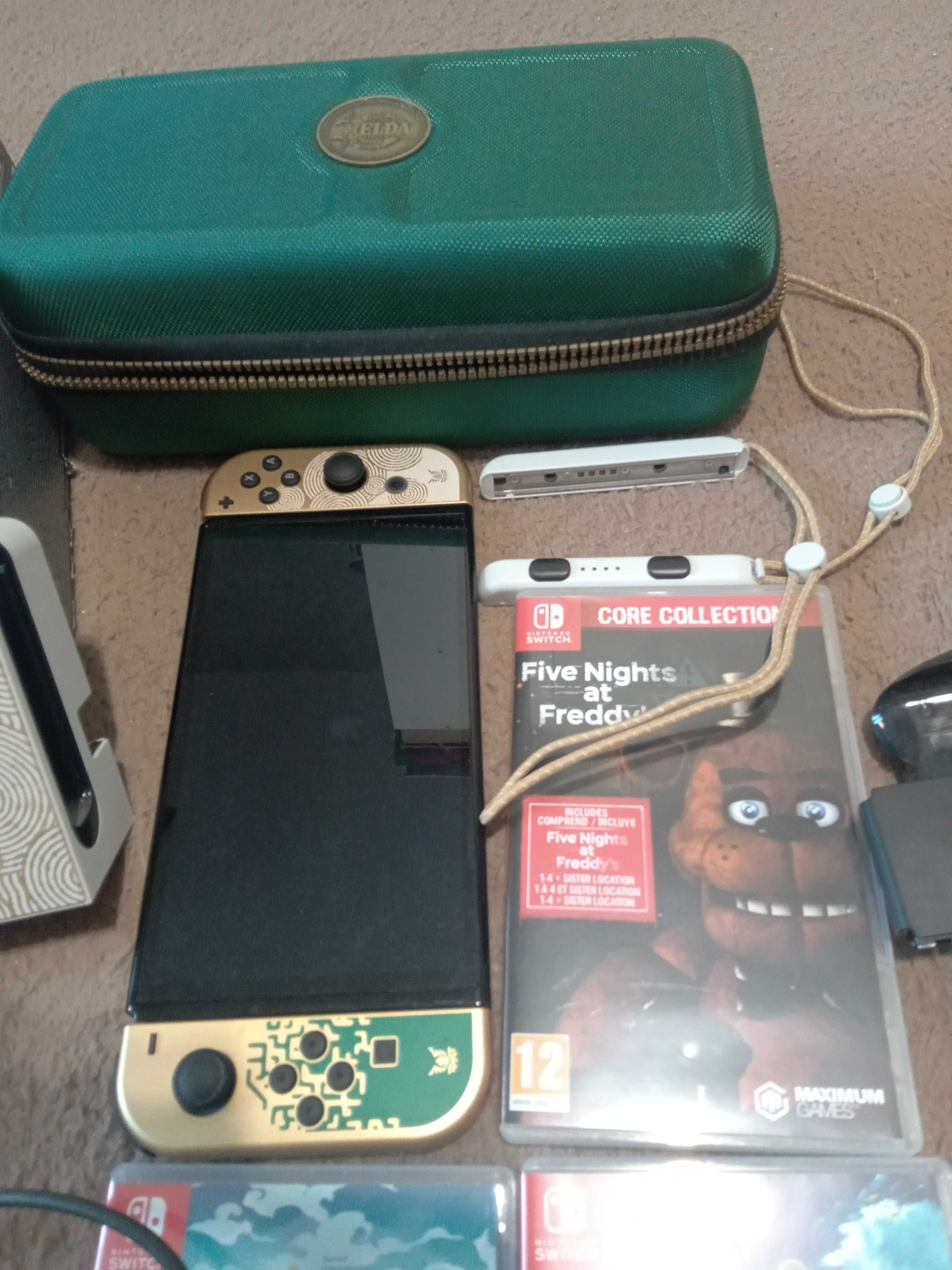 Konsola Nintendo Switch OLED Zelda TOTK Edition  jak nowa plus dodatki