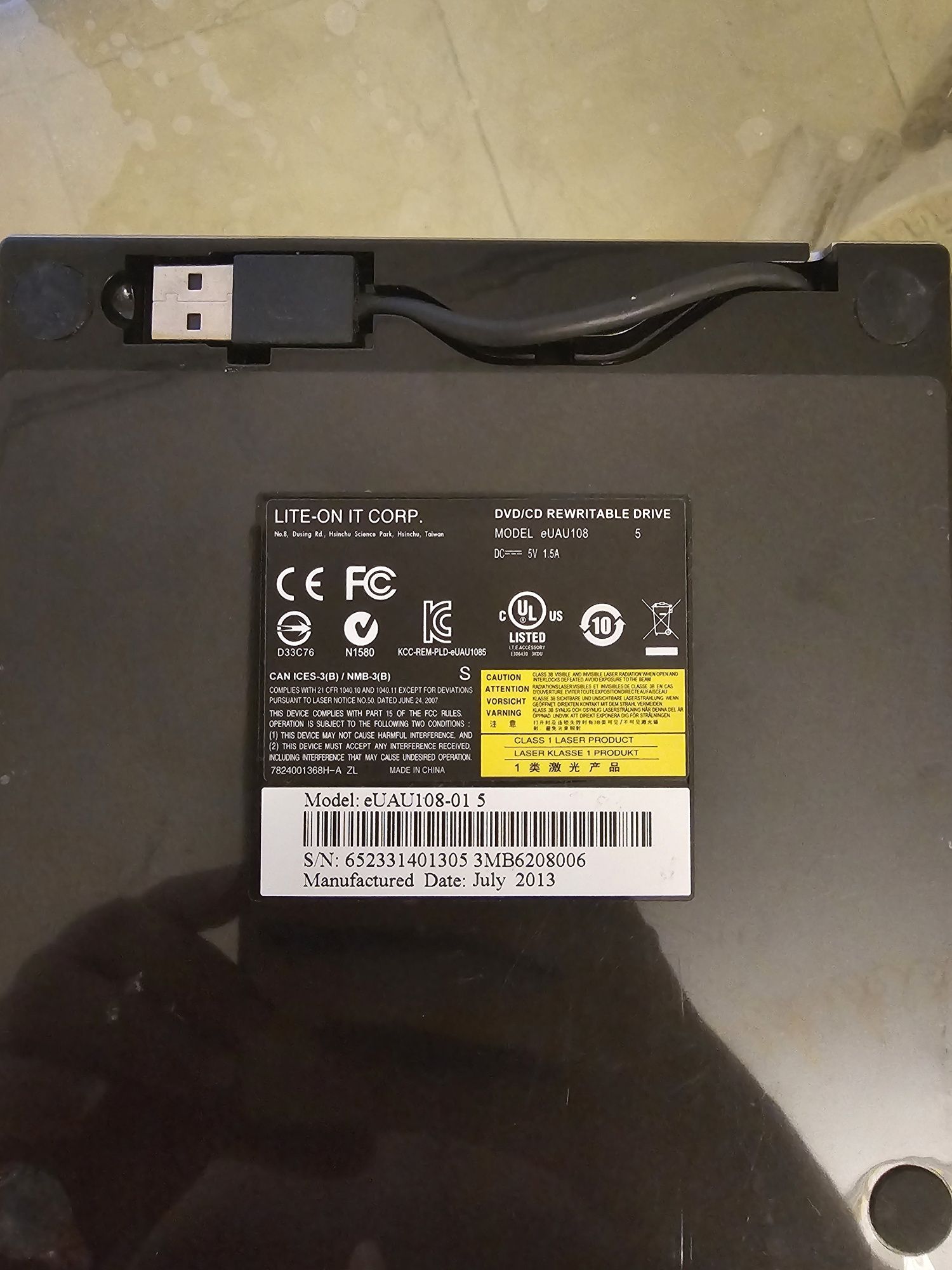 Зовнішній DVD/CD привод Lite-On eUAU108-01