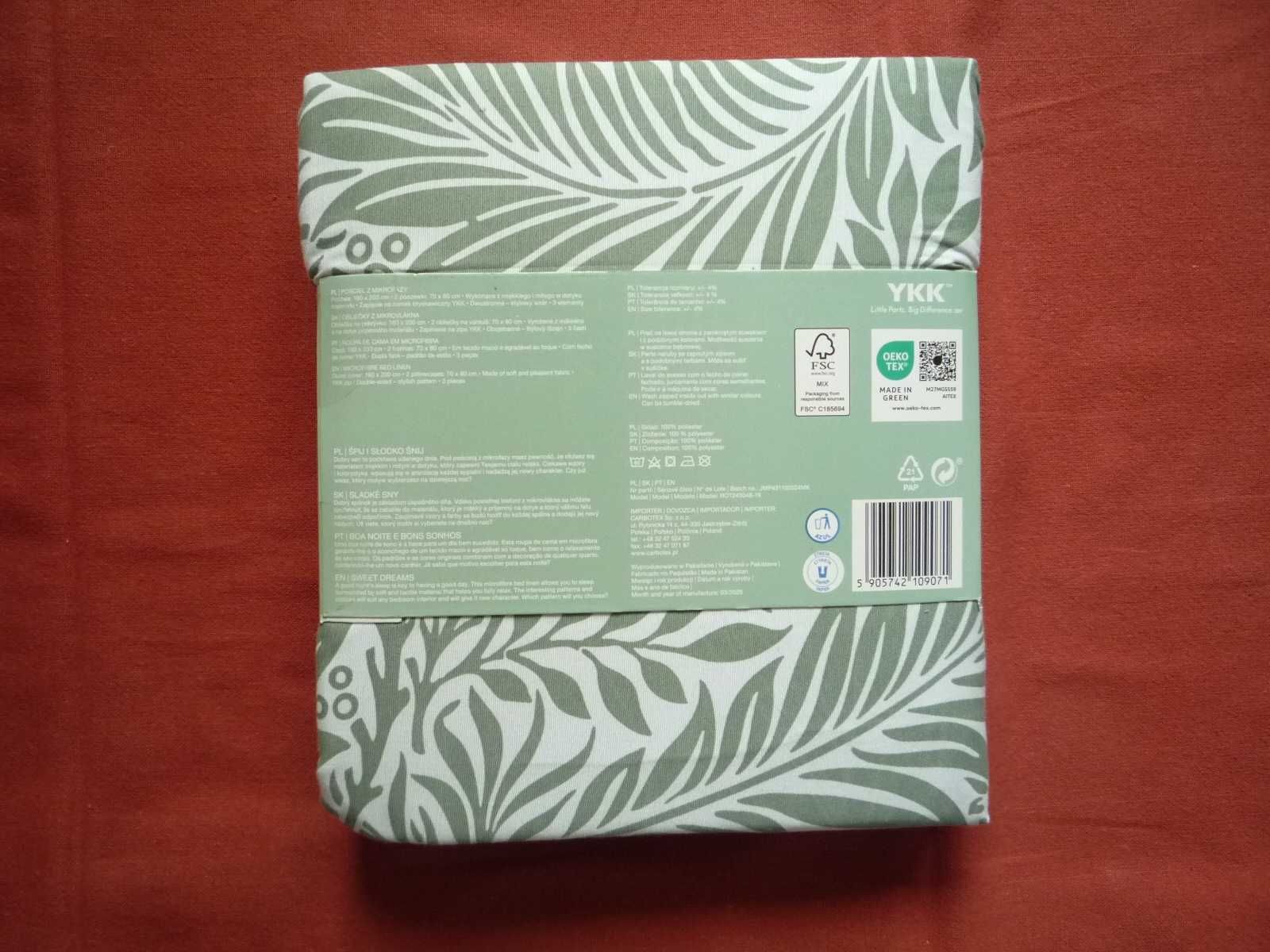 Smukee Pościel 160 x 200 nowy komplet Szara lub Zielona Khaki