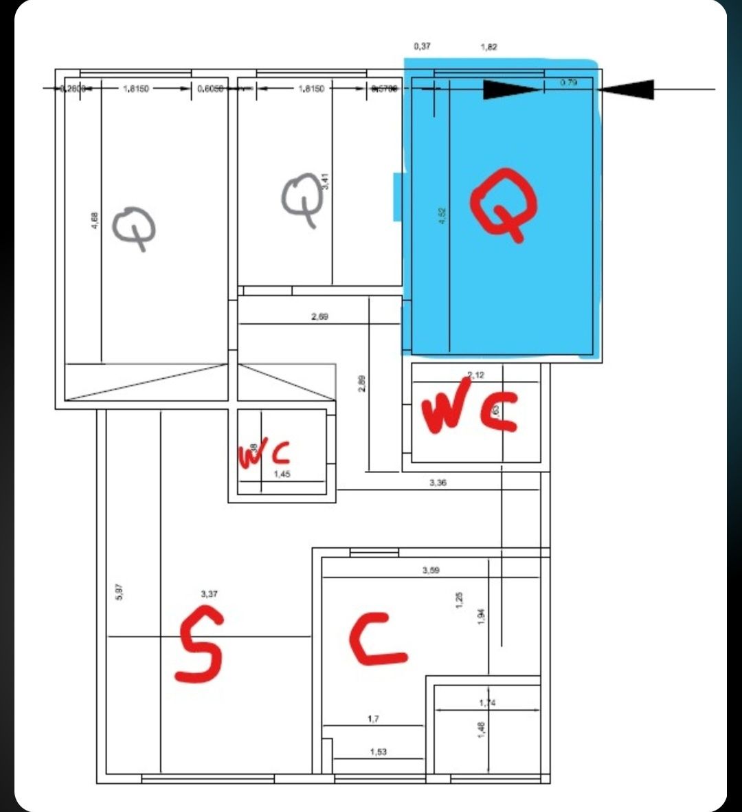 Quarto no centro Maia