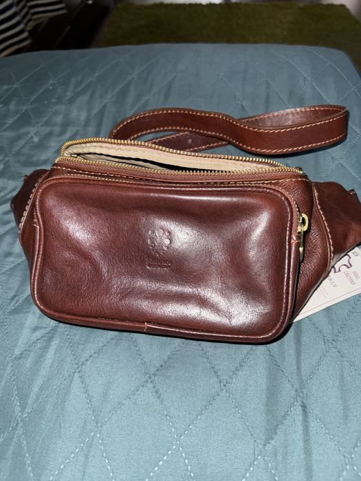 Бананка Шкіряна сумка . Чоловіча .