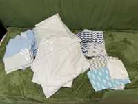 3 комплекти + бортики + ковдра з подушкою для дитини 0-3 роки