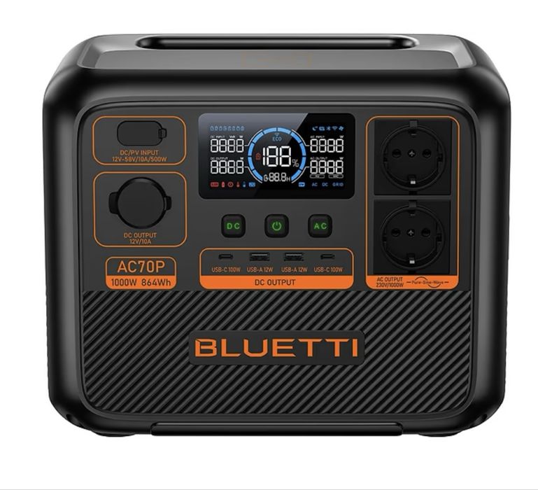 Зарядна станція універсальна Bluetti AC70P 864Wh 1000W