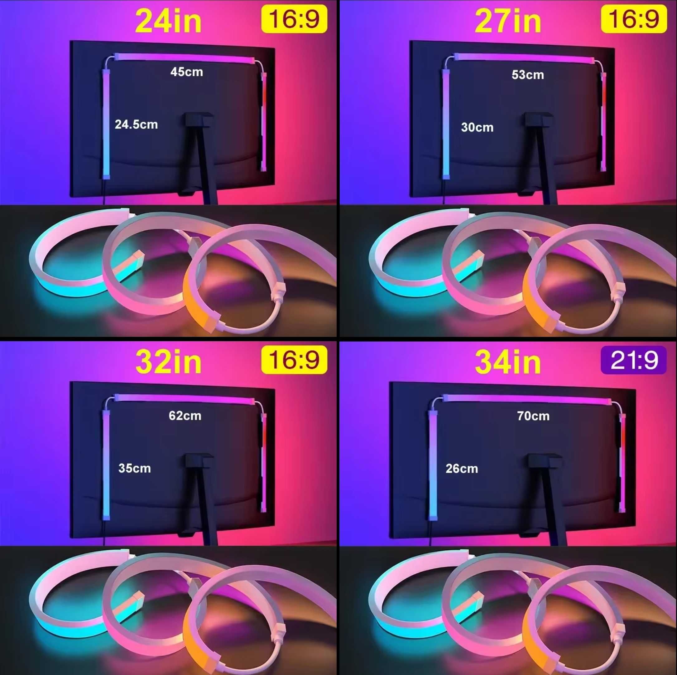 Адаптивна LED стрічка Skydimo Ambilight 24/27/32/34 для Mac/Windows